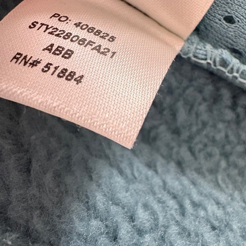 Patagonia Retro Pile Hooded Fleece Jacket Women M Blue Full Zip Hiking Camp Gorp - Picture 7 of 10